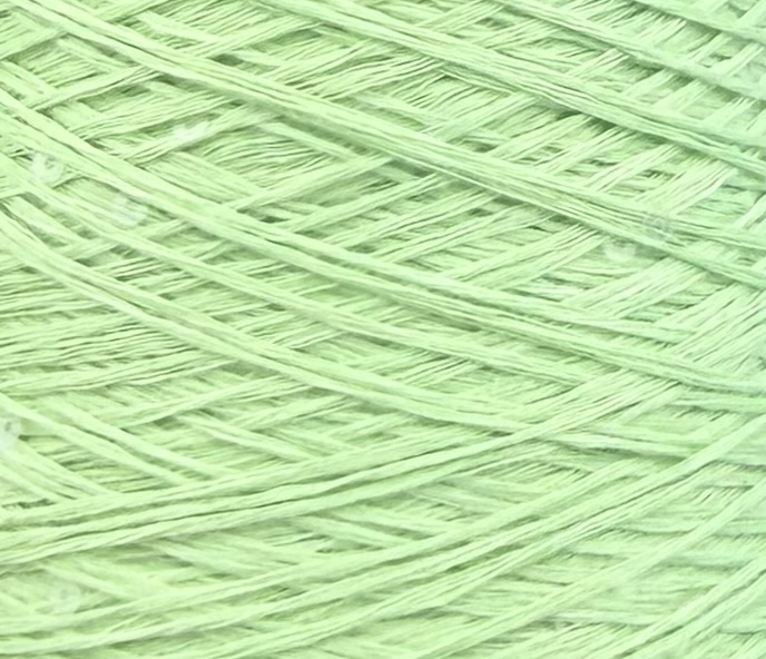Art. Lino – 100 % Leinengarn mit Pailletten col. Pistaziengrün 420 m / 100 g